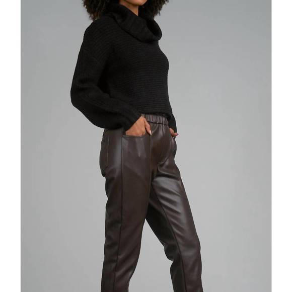 NEW ELAN laura criss-cross sweater in charcoal - Picture 3 of 4